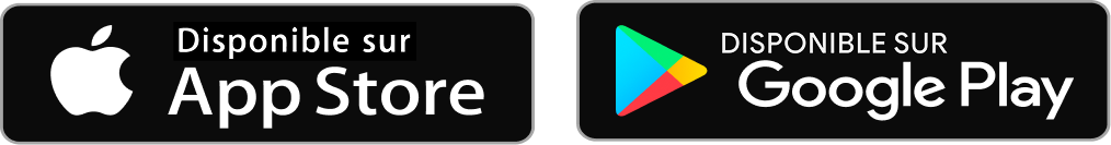 Disponible sur l'App Store et Google Play Store